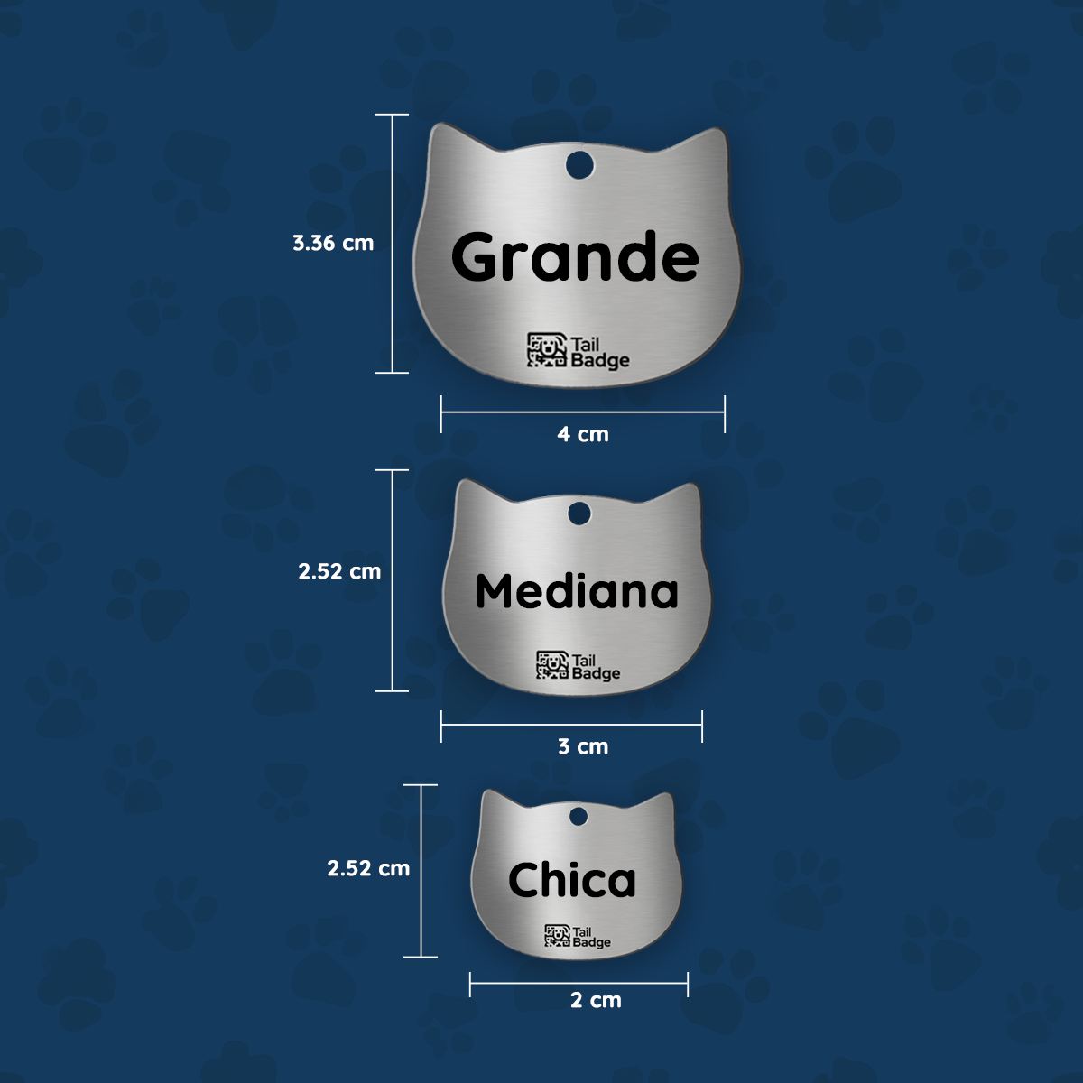 PLACA PARA MASCOTA GATO