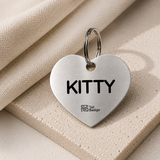 HEART-SHAPED PET TAG