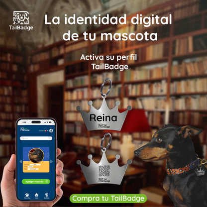 CROWN-SHAPED PET TAG