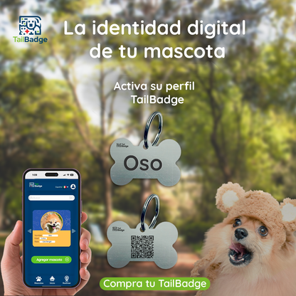 BONE-SHAPED PET TAG