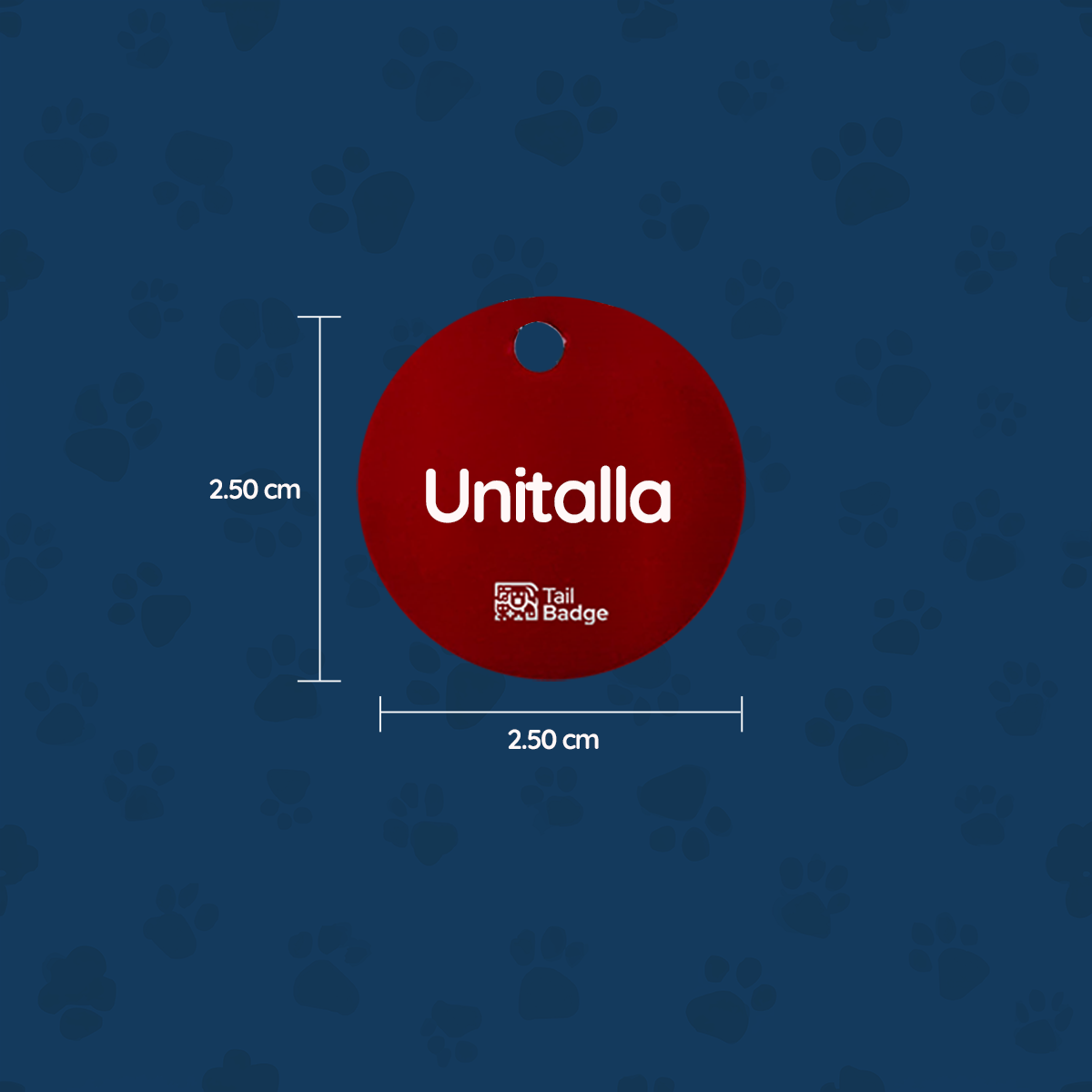 CIRCULAR PET TAG (ALUMINUM)