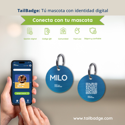 CIRCULAR PET TAG (ALUMINUM)