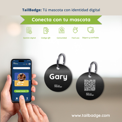 CIRCULAR PET TAG (ALUMINUM)