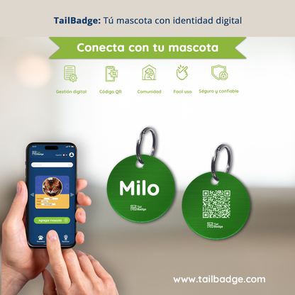 CIRCULAR PET TAG (ALUMINUM)