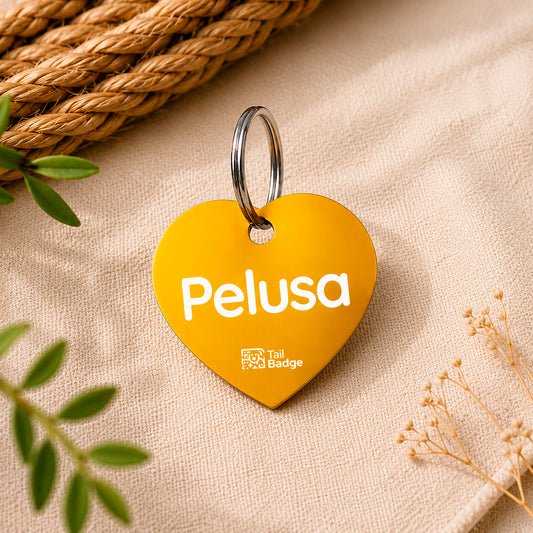 HEART-SHAPED PET TAG (ALUMINUM)