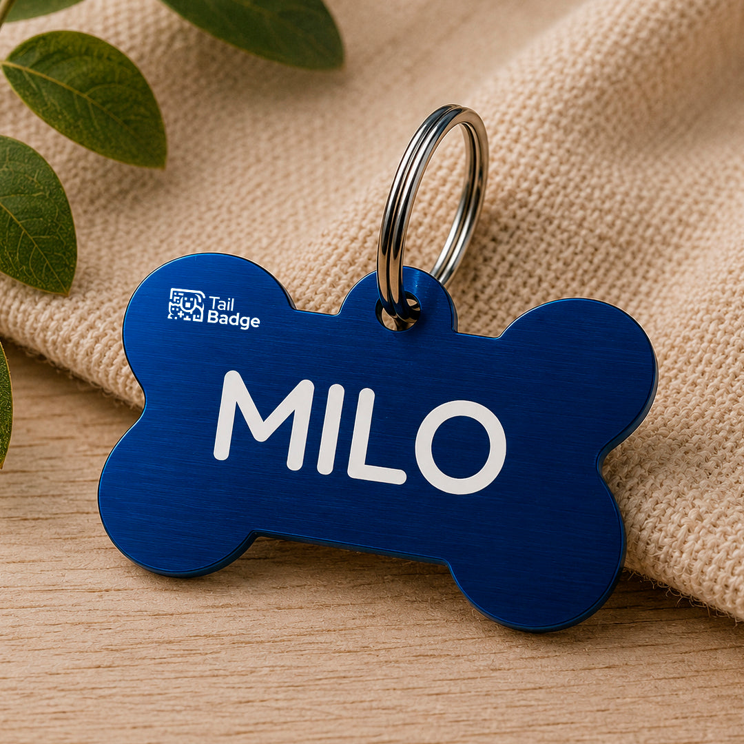 BONE-SHAPED PET TAG (ALUMINUM)