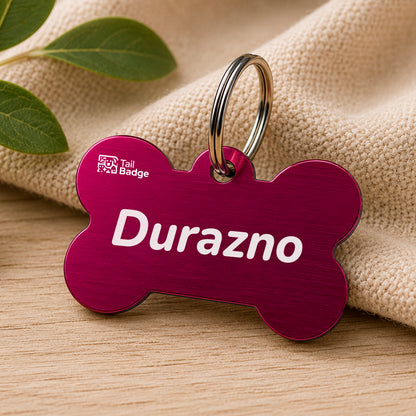 BONE-SHAPED PET TAG (ALUMINUM)