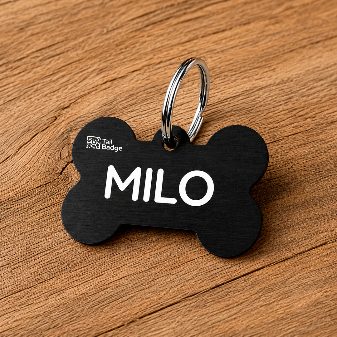 BONE-SHAPED PET TAG (ALUMINUM)