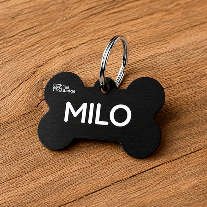 BONE-SHAPED PET TAG (ALUMINUM)
