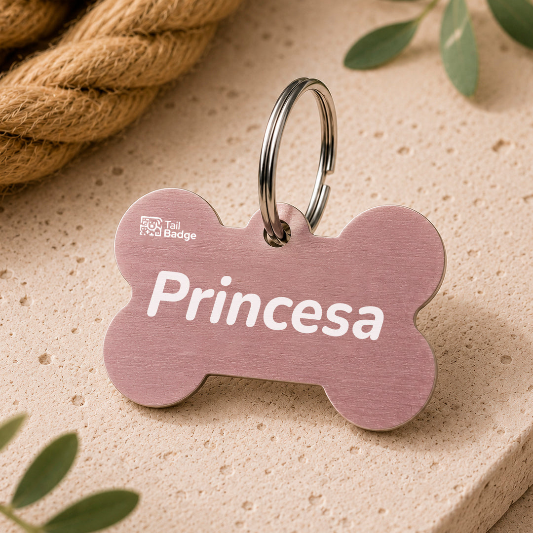 BONE-SHAPED PET TAG (ALUMINUM)