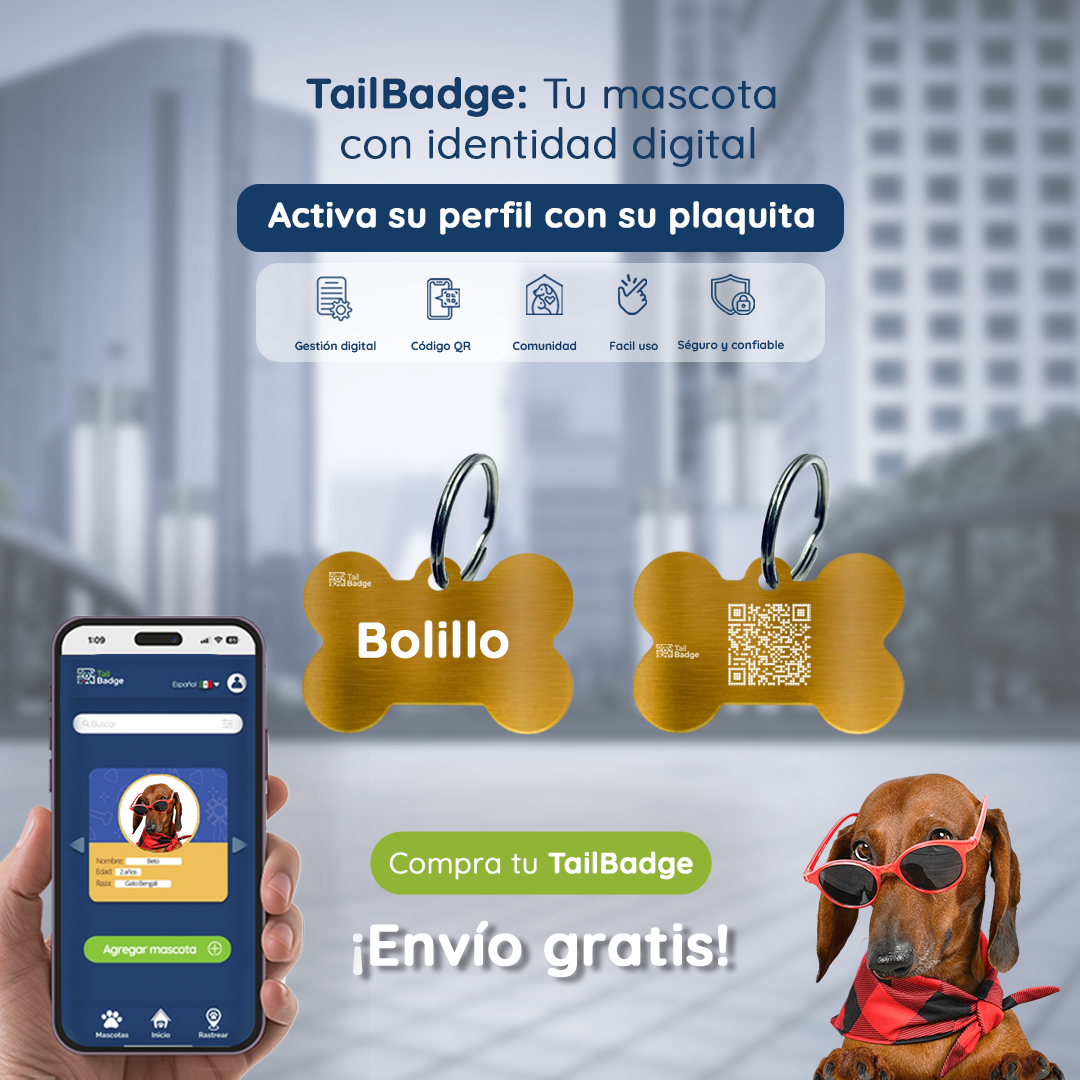 BONE-SHAPED PET TAG (ALUMINUM)