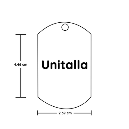 GOLD DOG TAG PET ID WITH PHOTO ENGRAVING