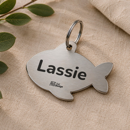 FISH-SHAPED PET TAG