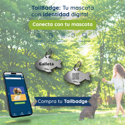 FISH-SHAPED PET TAG