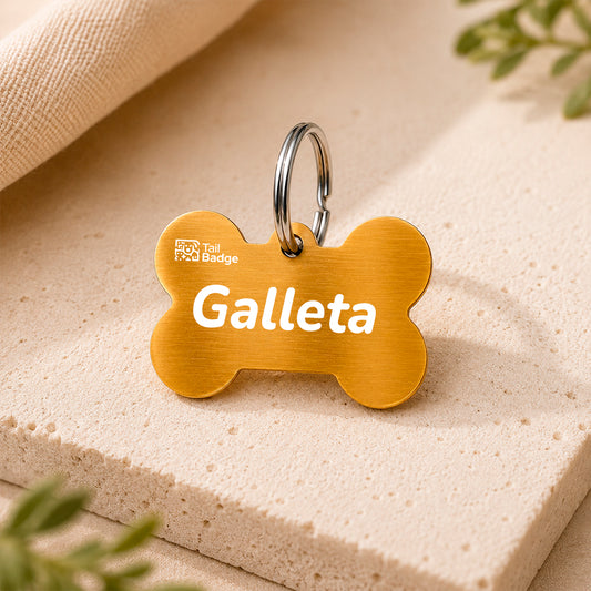 BONE-SHAPED PET TAG (ALUMINUM)