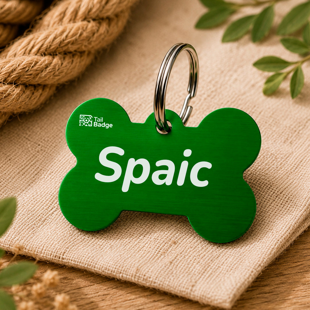 BONE-SHAPED PET TAG (ALUMINUM)