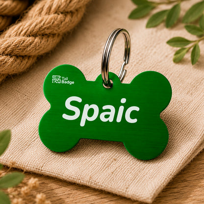 BONE-SHAPED PET TAG (ALUMINUM)
